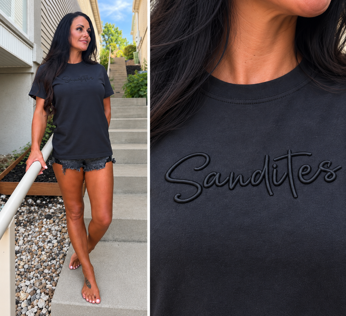 Sandites 3D Puff Crew/Tee