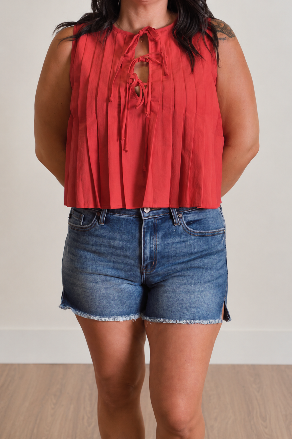 The Camille Tie Front Top