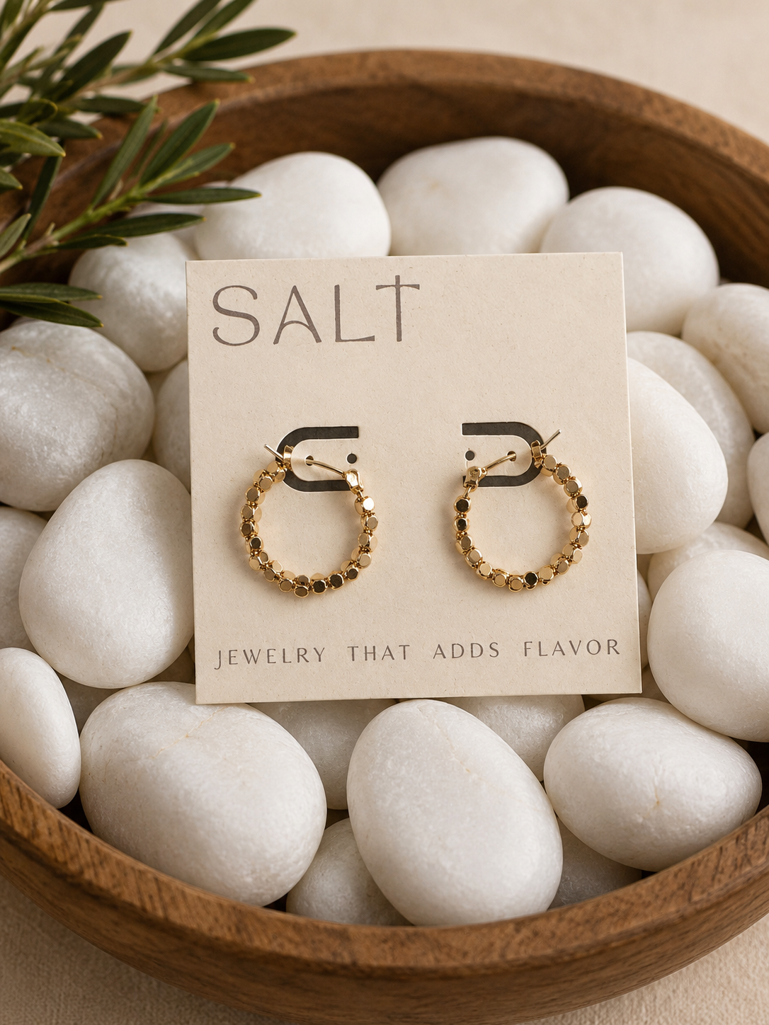 Beaded Hoops 18k Gold