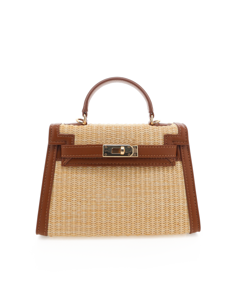 Billini Hariette Raffia Handle Bag