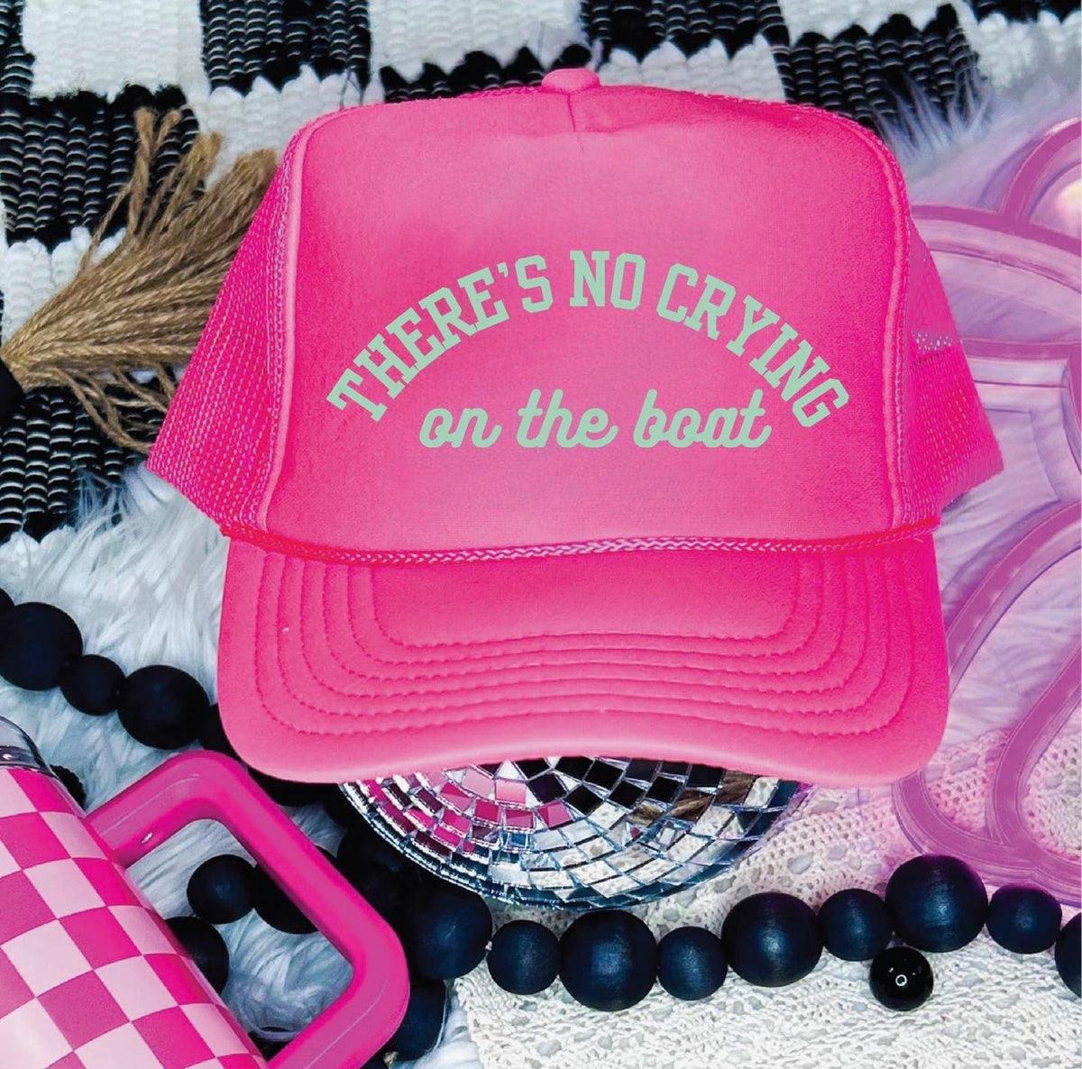 There's No Crying On The Boat Trucker Hat