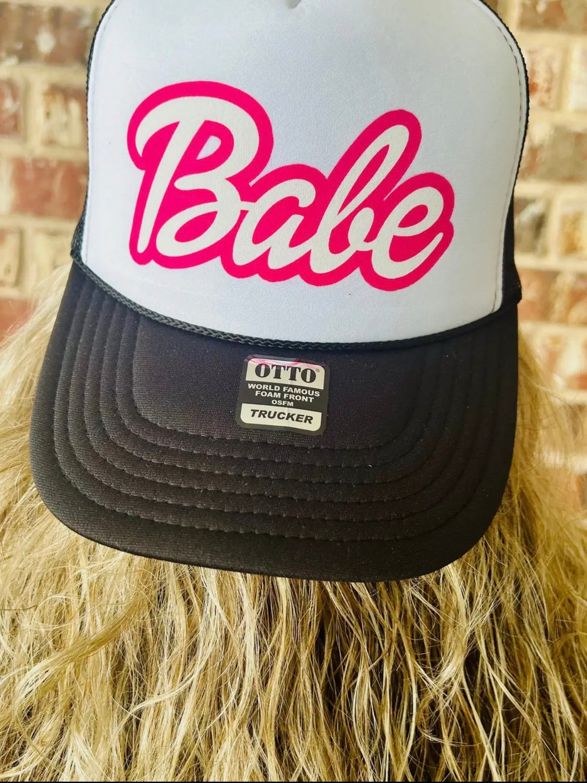 Babe Black & White Trucker Hat