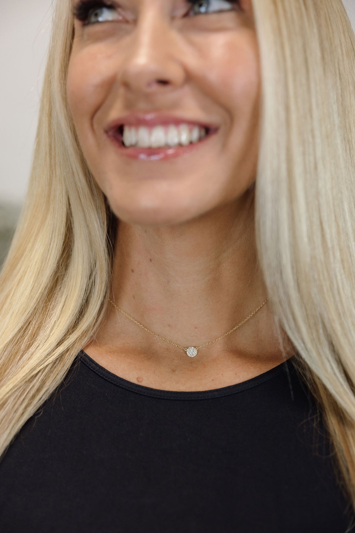 Micro Pave Circle Necklace
