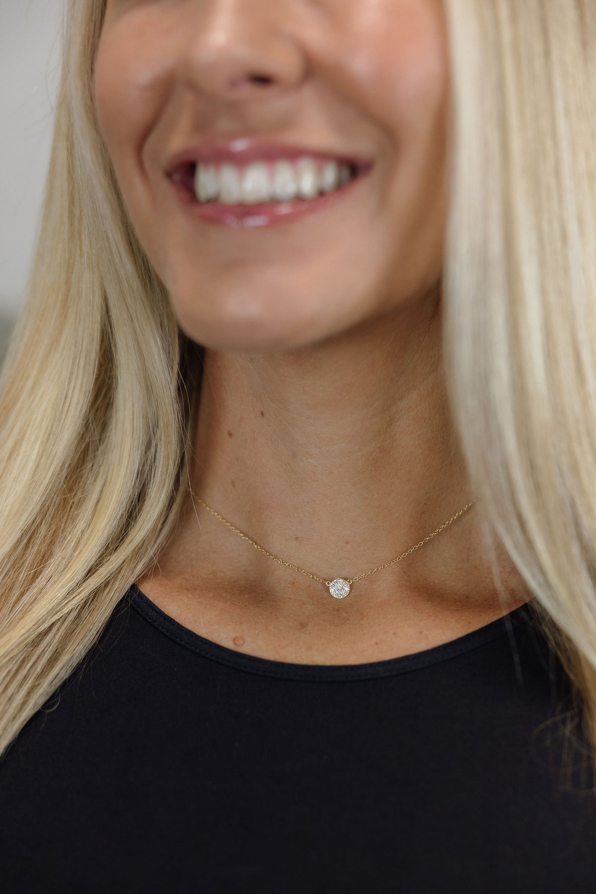Micro Pave Circle Necklace