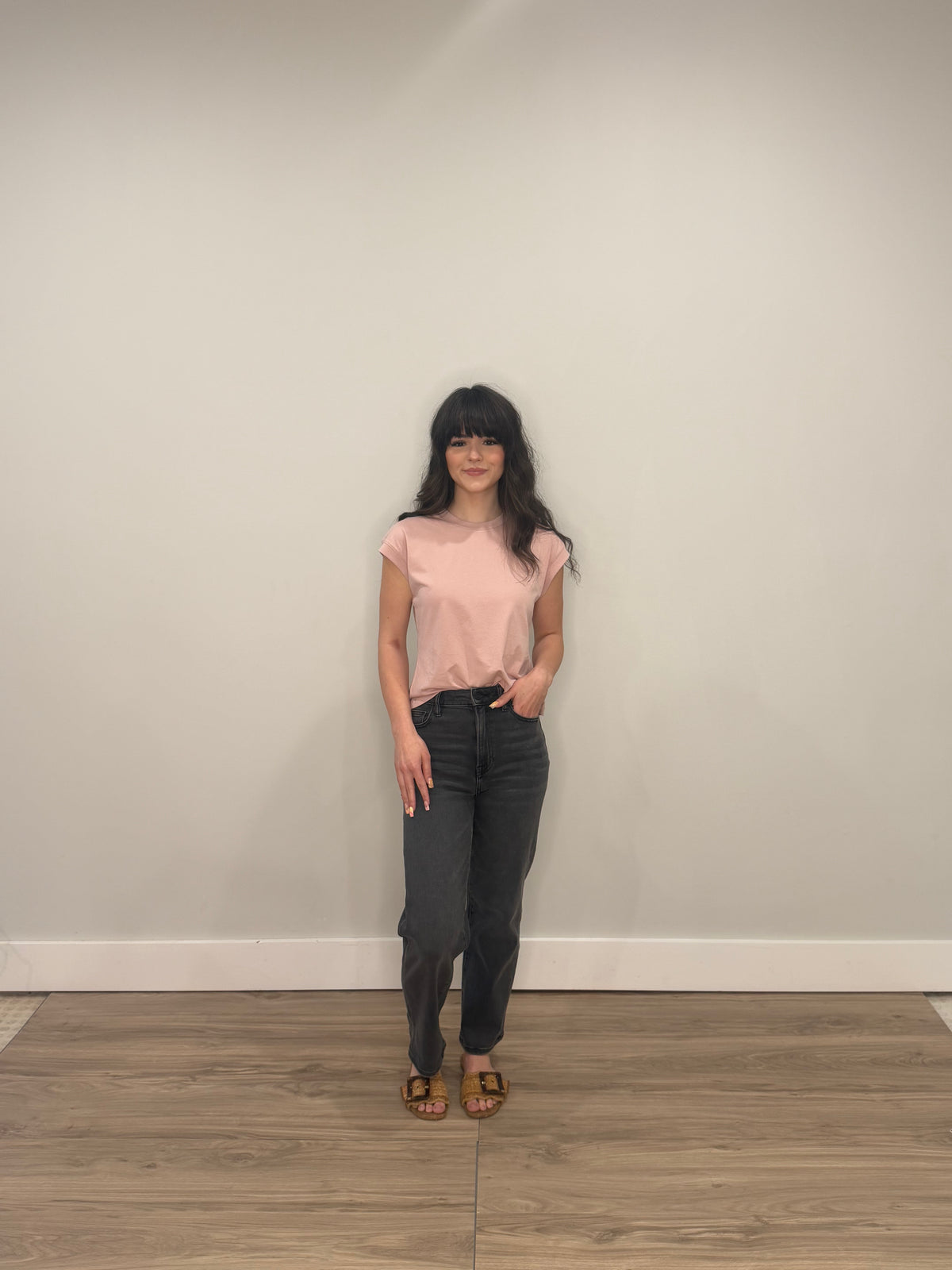 Ruched Waist Sleeveless Cotton Top