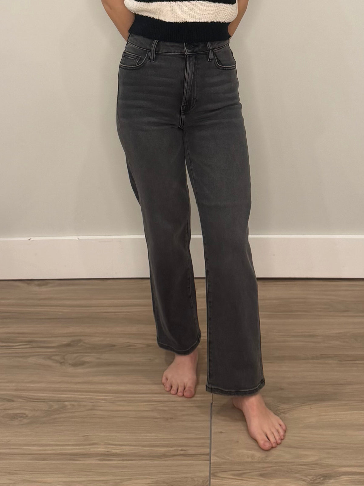 Maybree Hidden Jeans - Charcoal Wash