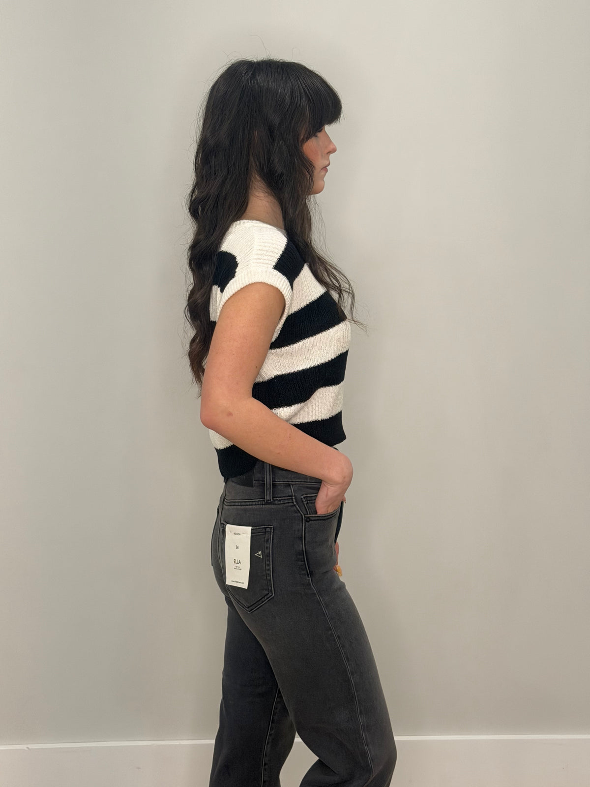 Striped Ribbed Knit Top
