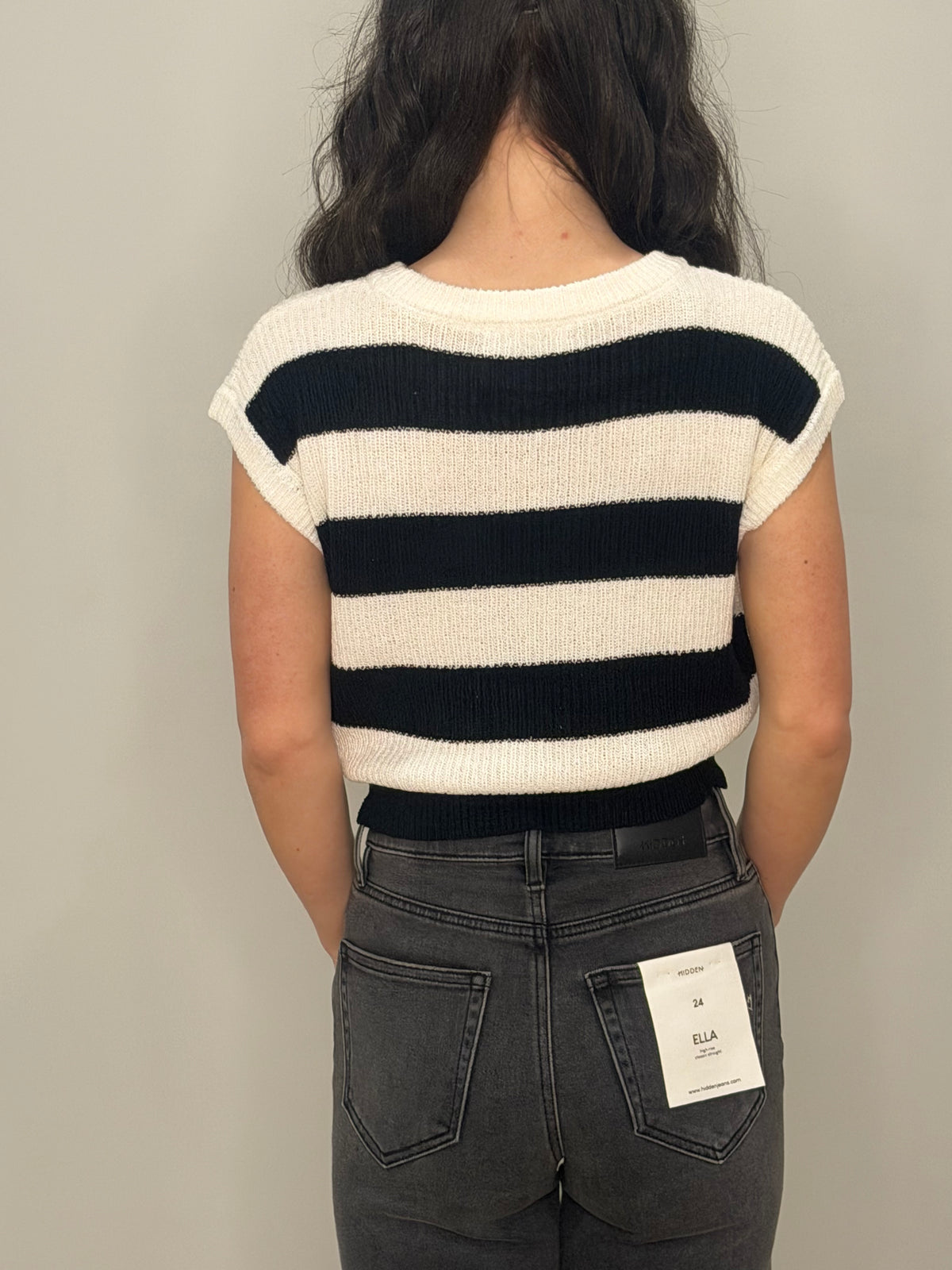 Striped Ribbed Knit Top