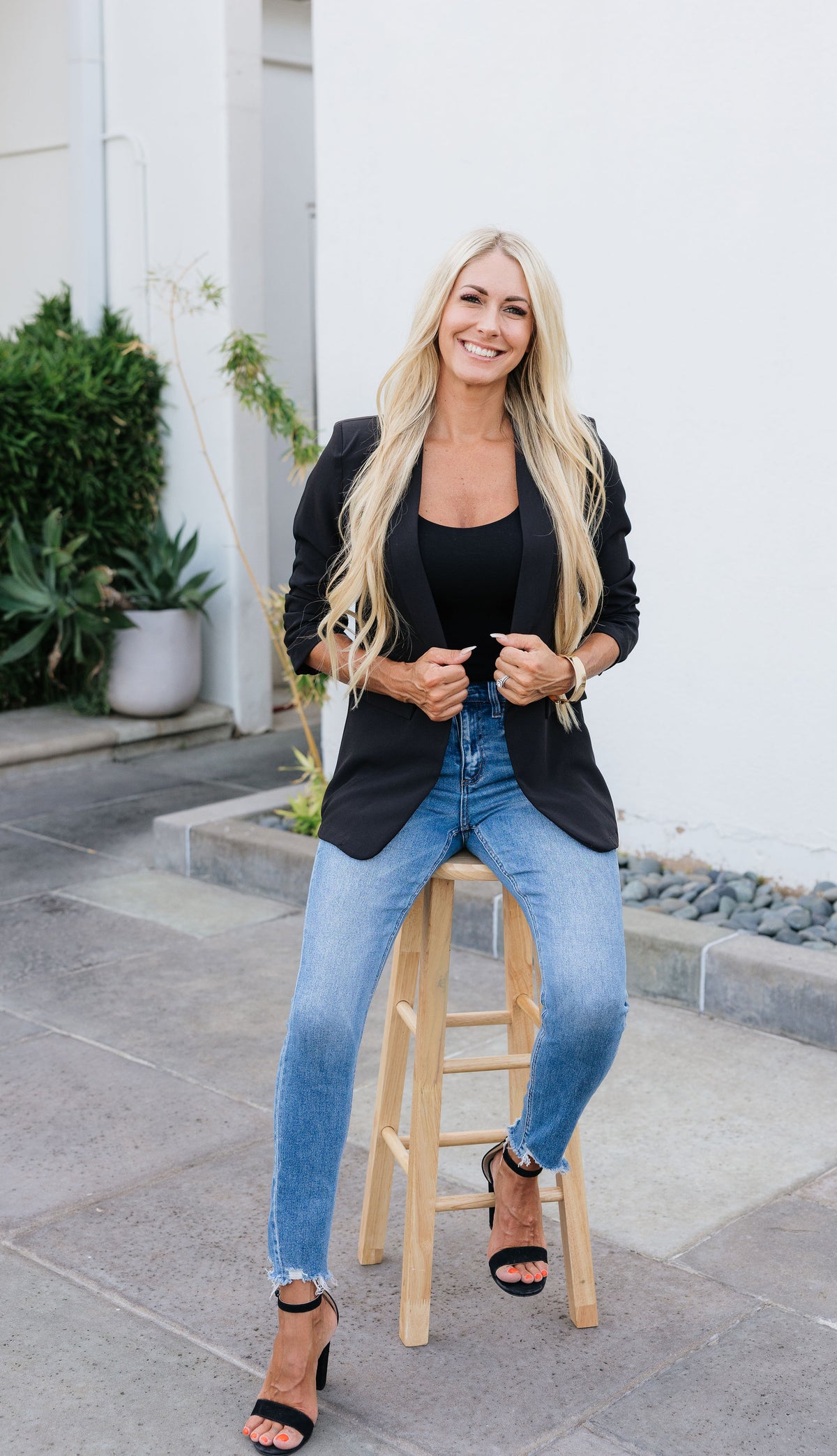 The Everyday Ruched Sleeve Blazer