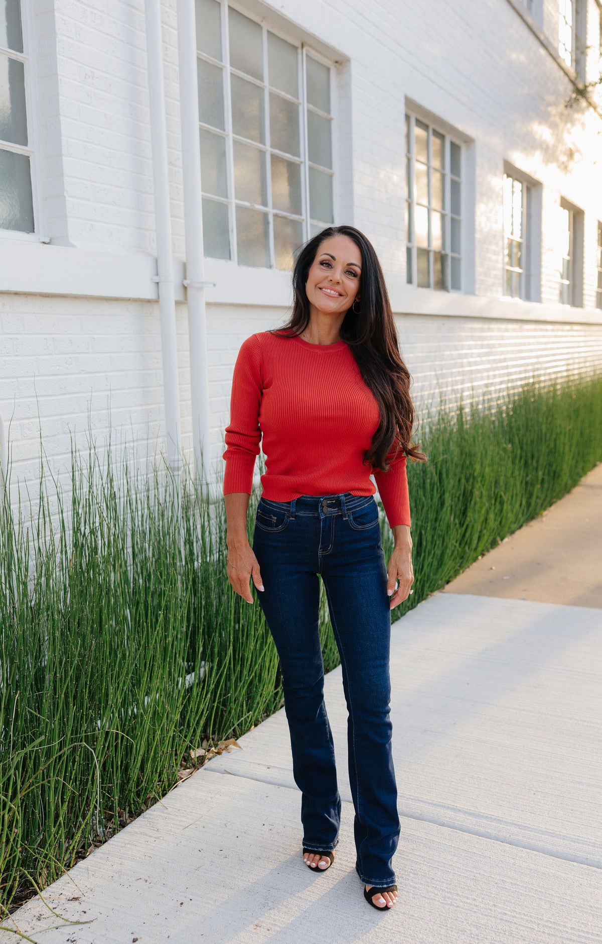 Classic Crewneck Long Sleeve Rib Sweater