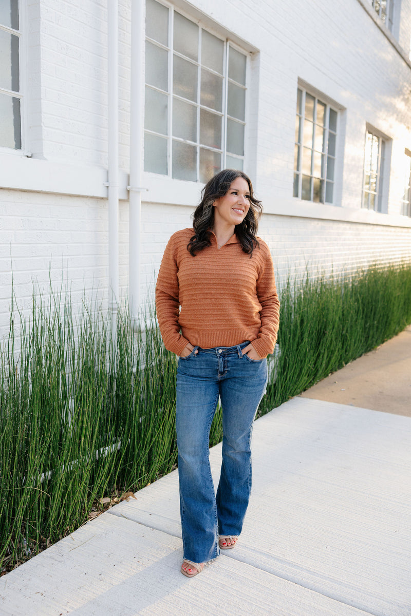 Sailor Collar Texture Top