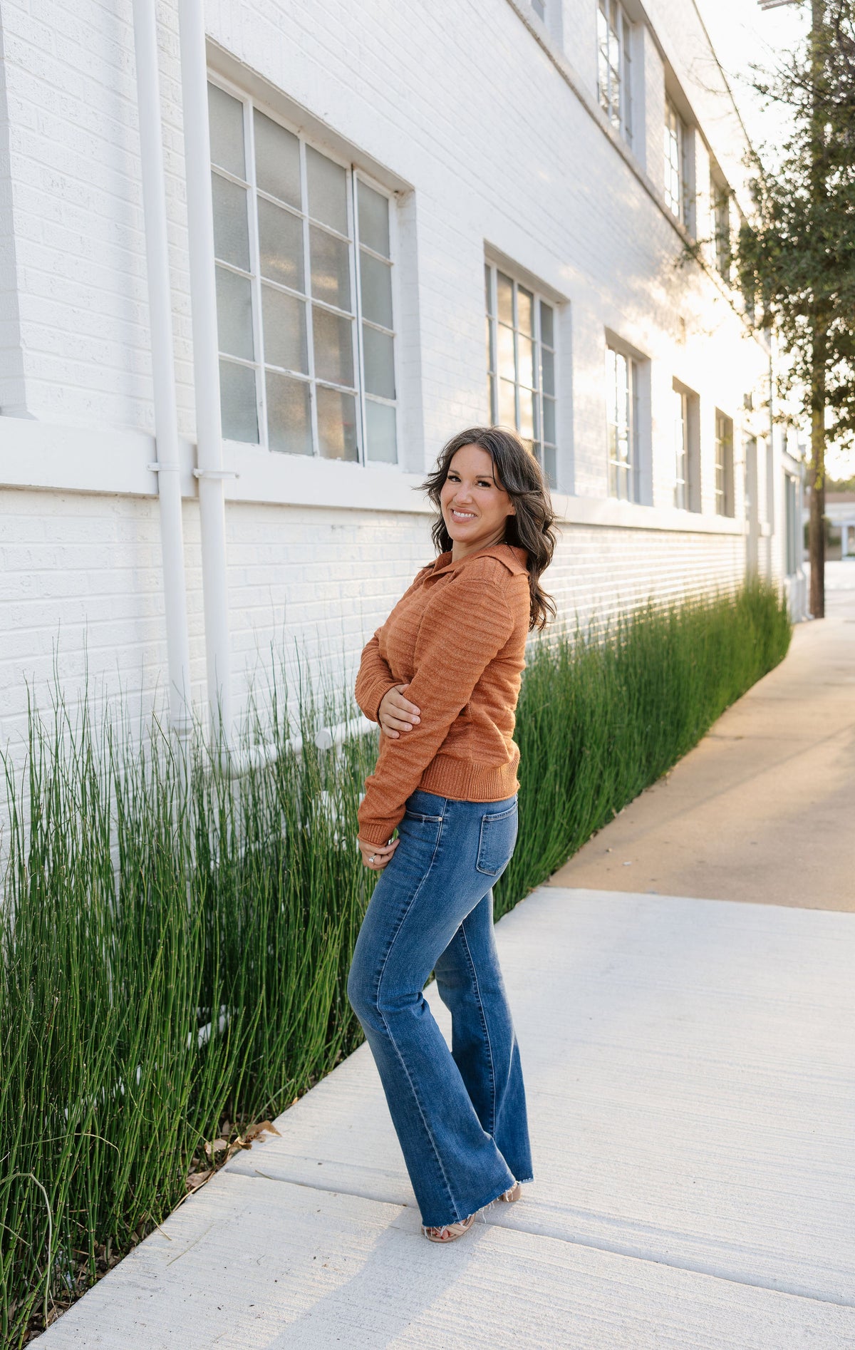 Sailor Collar Texture Top
