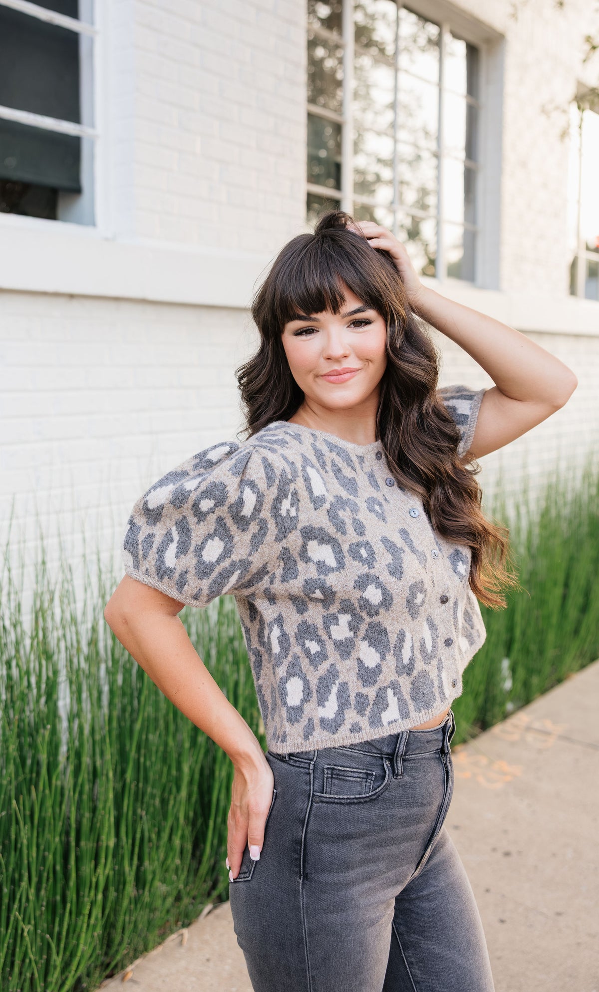 Wild Instinct Puff Sleeve Sweater Top