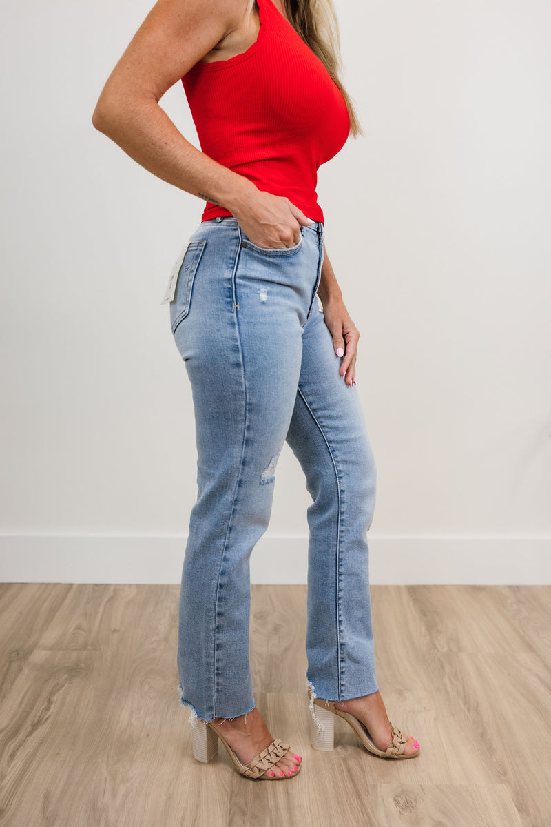 Quinn Hidden Jeans- Medium Wash