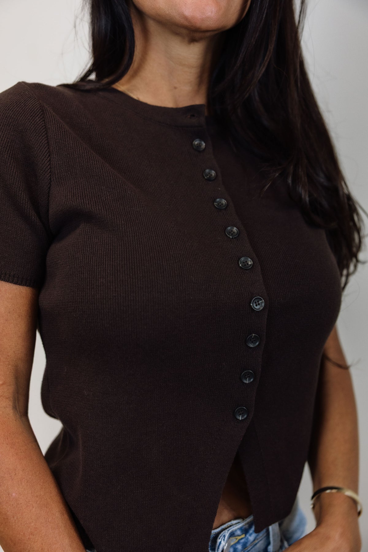 The Essential Button Knit Top