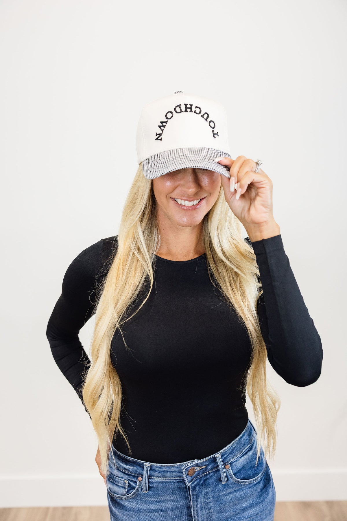 Touchdown - Black/White Houndstooth Hat
