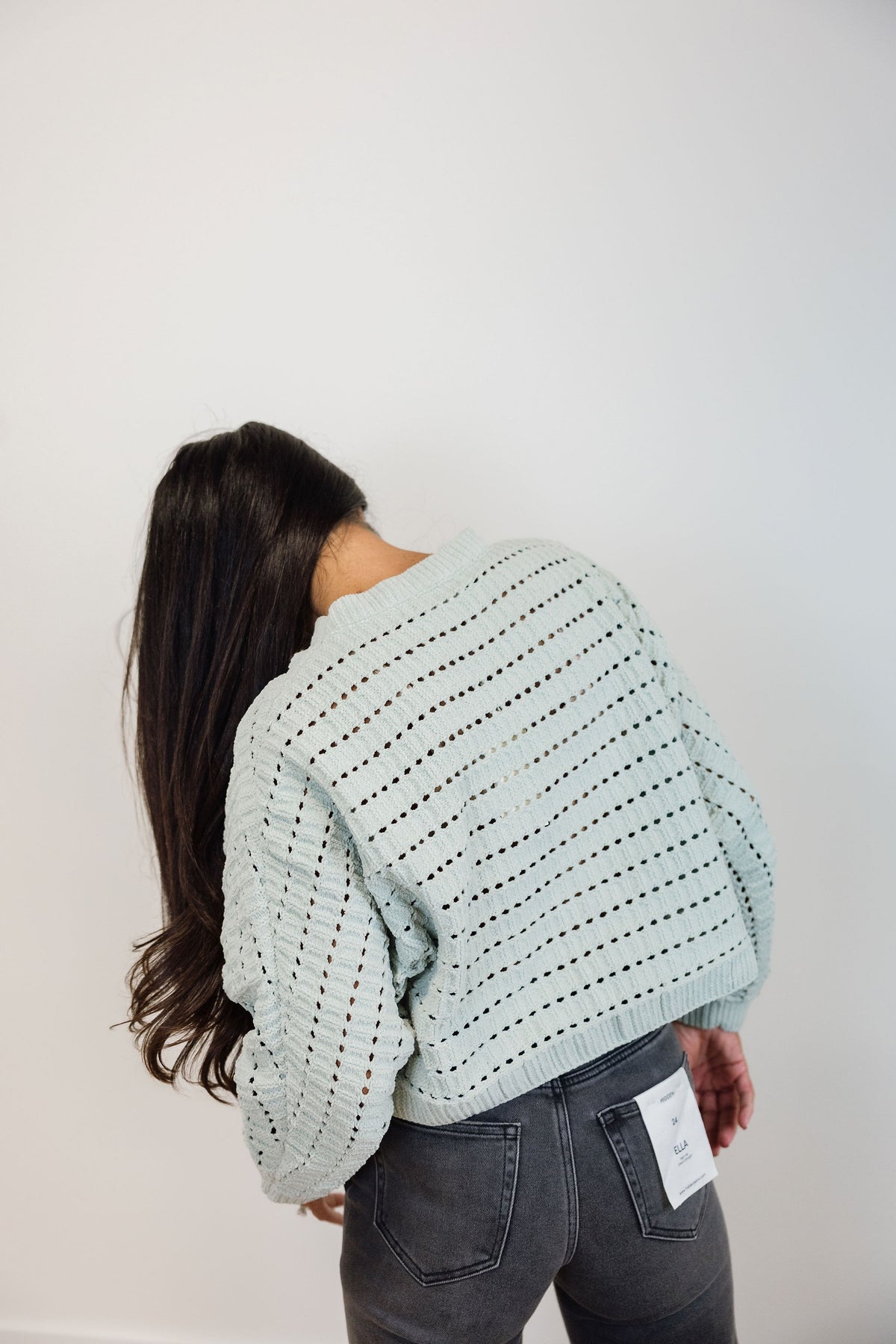 Sage Crop Oversized Sweater