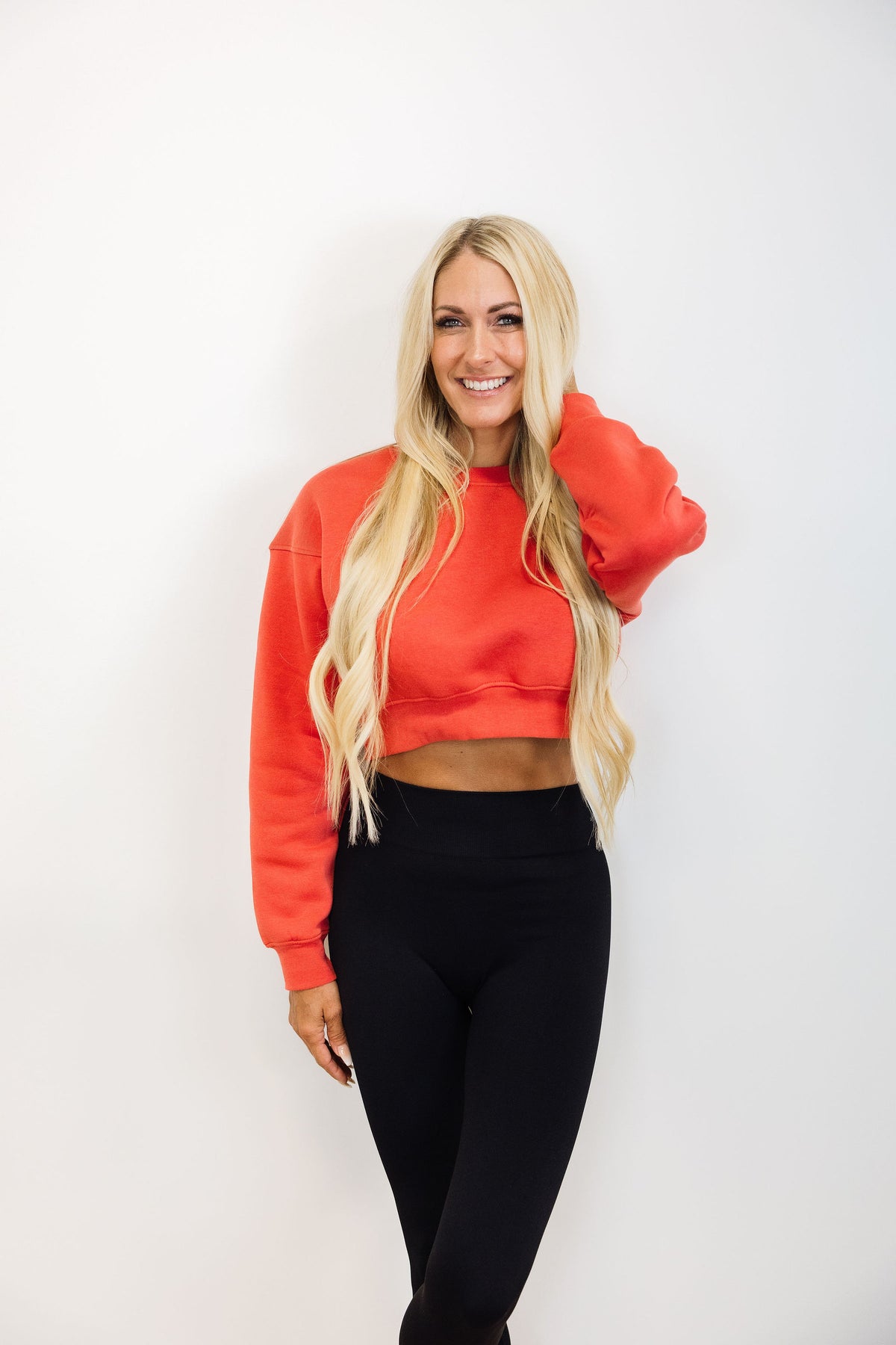Cropped Fleece Sweatshirt