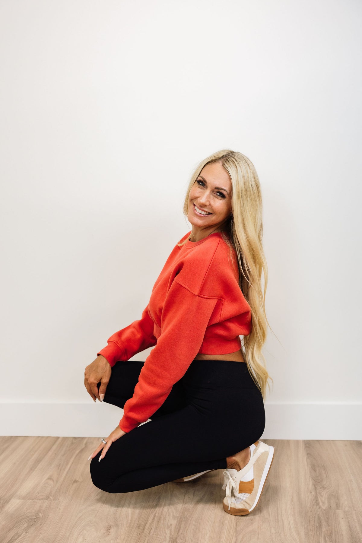 Cropped Fleece Sweatshirt