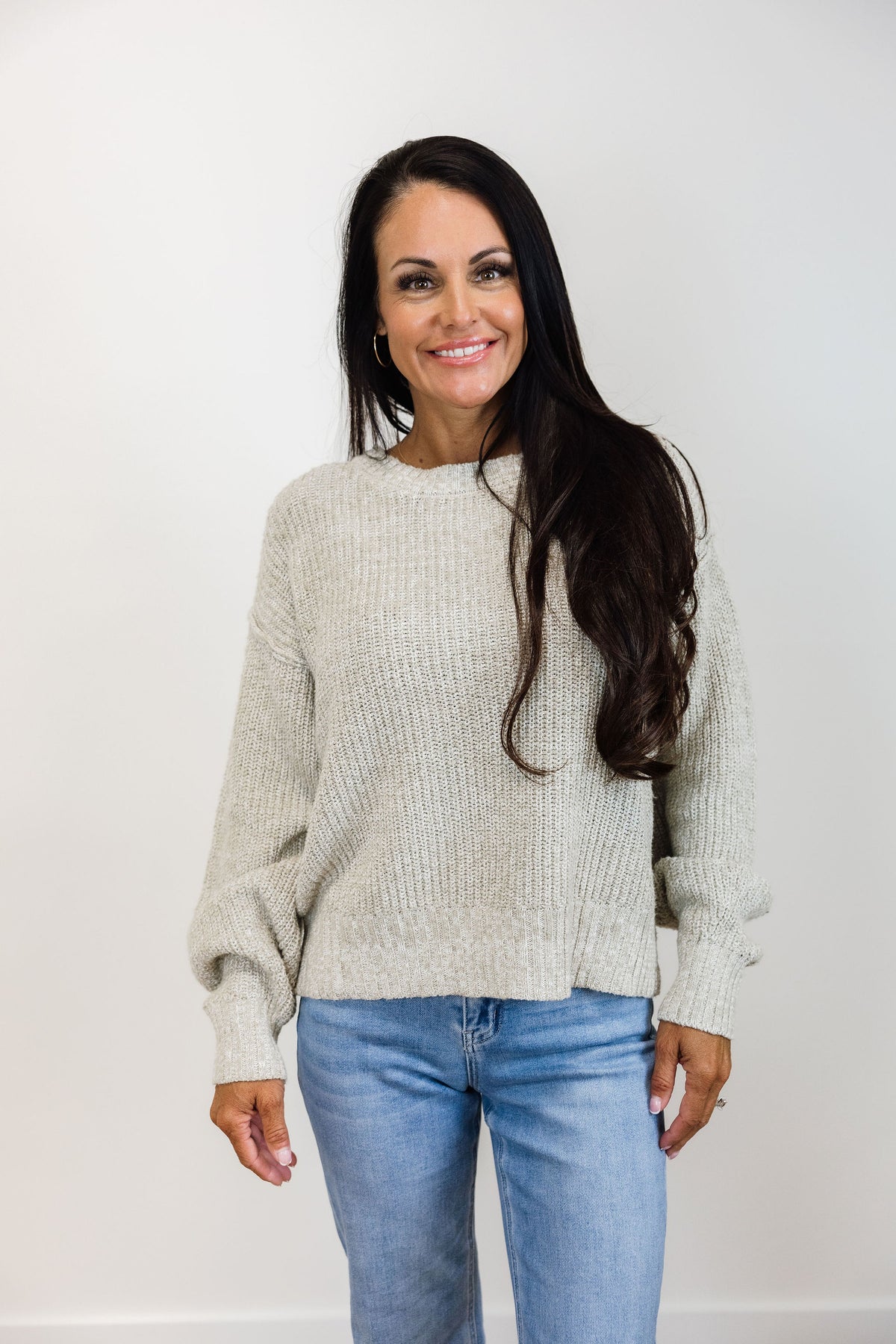 Knit Sweater High Neck Top