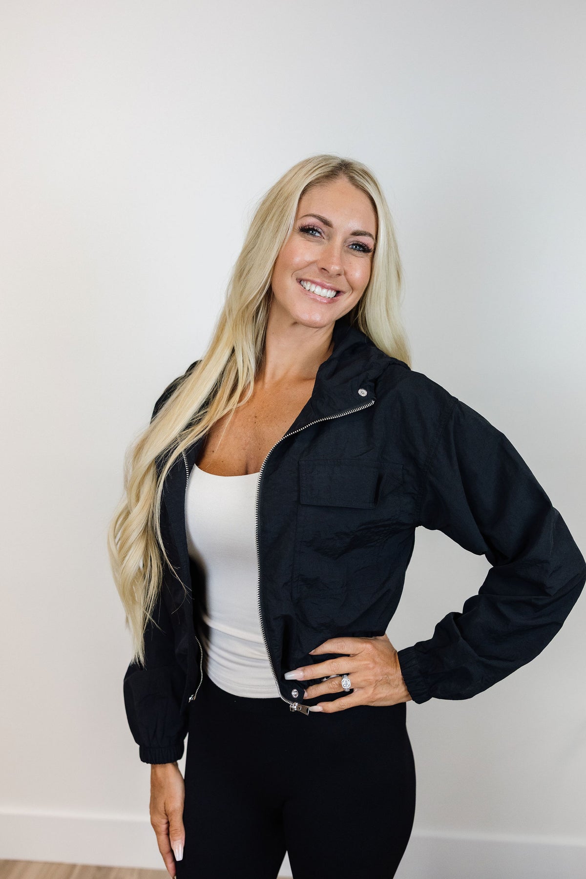On The Go Hooded Windbreaker Jacket