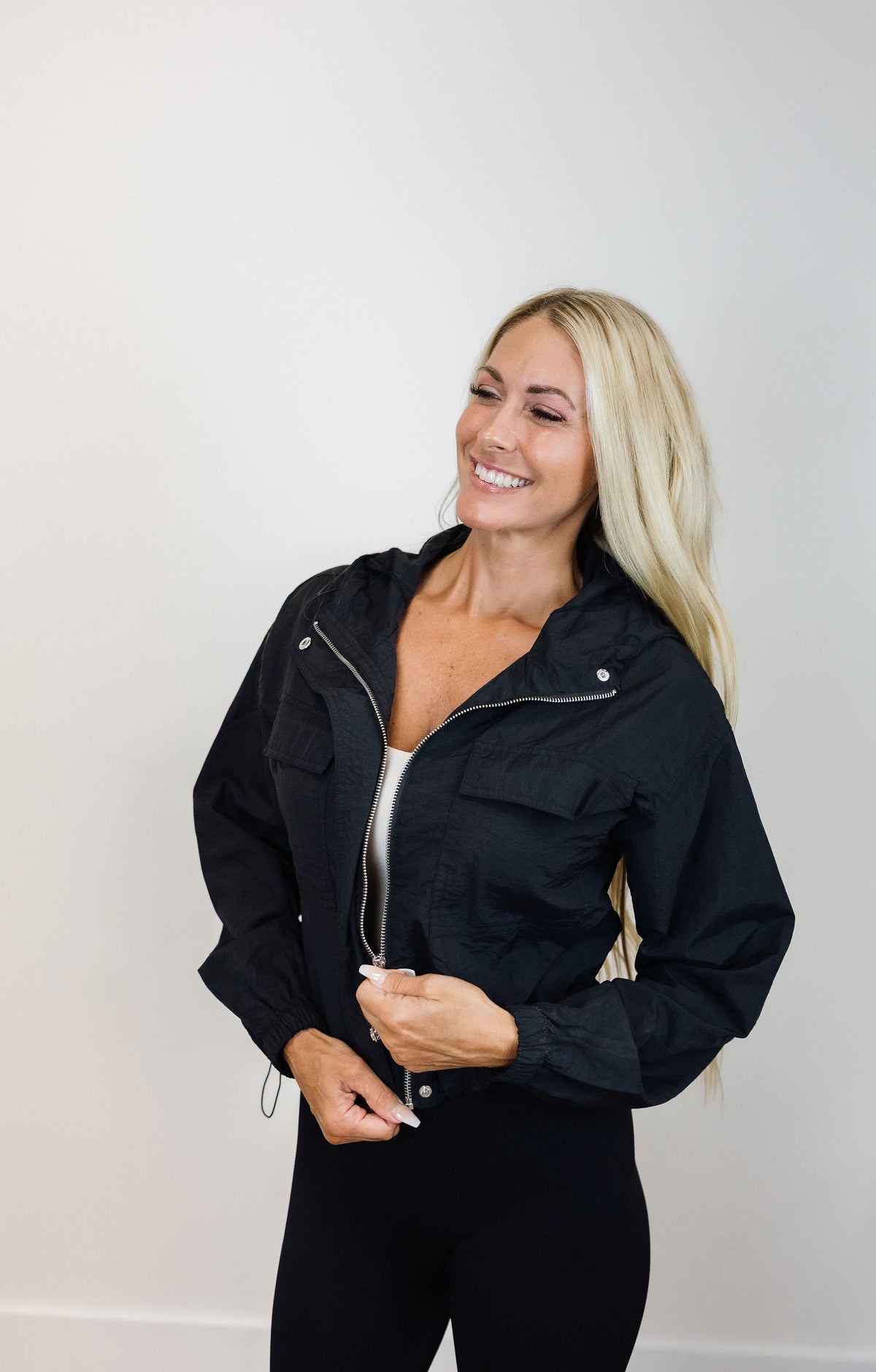 On The Go Hooded Windbreaker Jacket