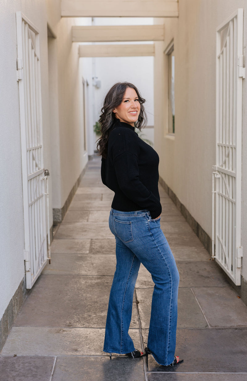 Just Black Denim- Low Rise Bootcut