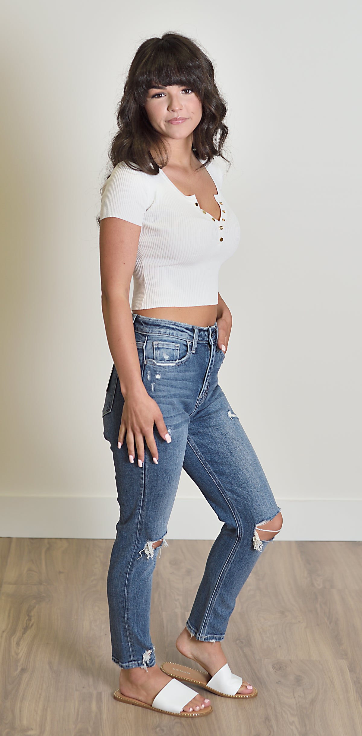 The Harper Snap Crop Top