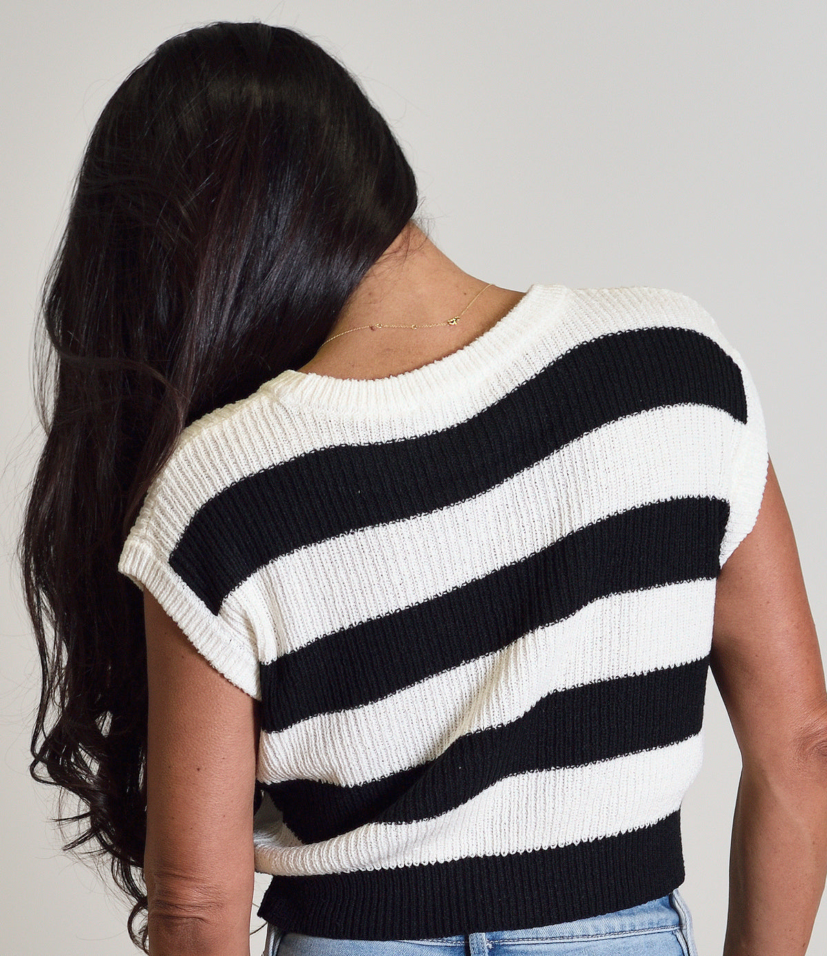 Striped Ribbed Knit Top