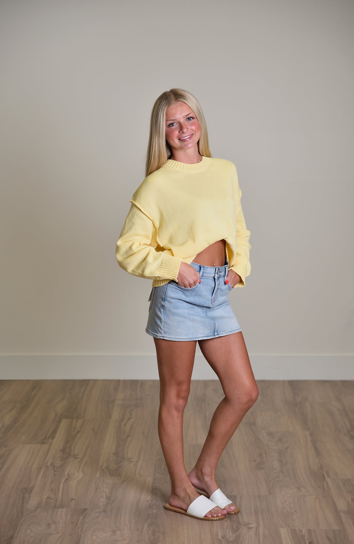 Peyton Hidden Jean Skirt