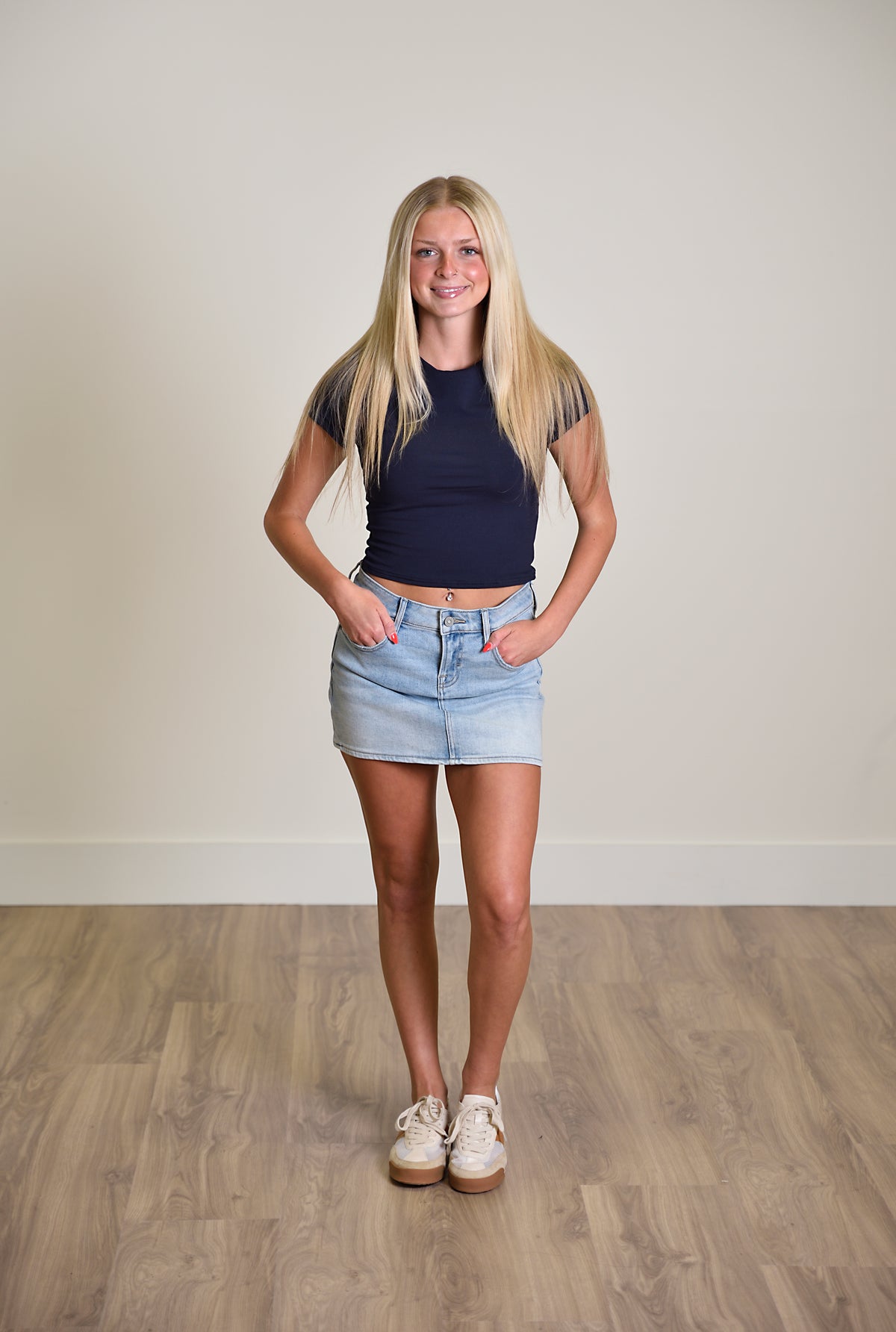 Peyton Hidden Jean Skirt