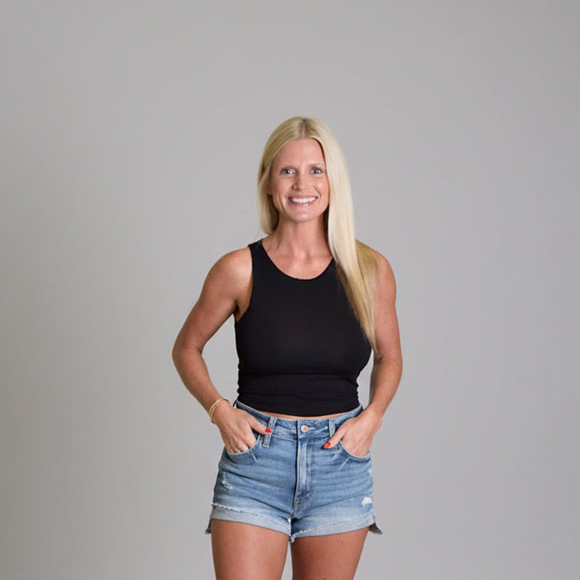 High Neck Cropped Tank