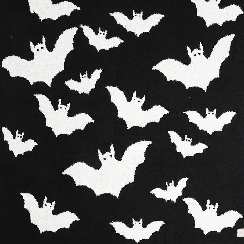 Hey Boo Pumpkin & Bat Throw Blanket